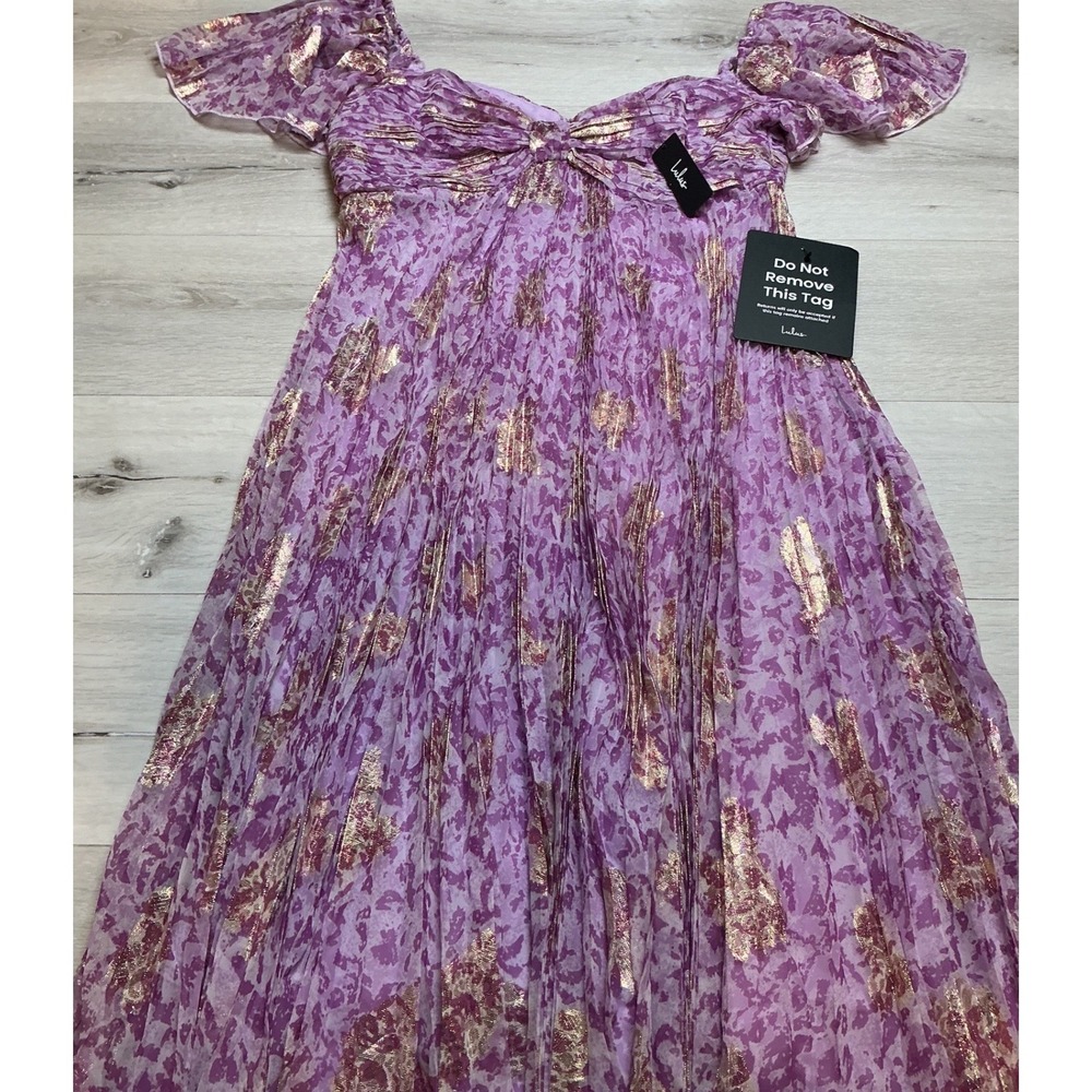 Lulu's Lavender Floral Maxi Dress - Picture 2 of 5